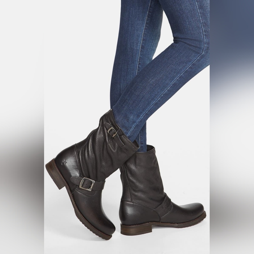 Frye Veronica Shortie Slouch Boot In Whiskey - Picture 8 of 8